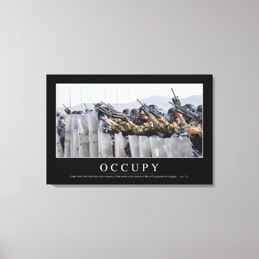 Toile Occupy : Citation inspirante (Recto)
