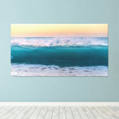 Toile Ocean Beach Waves Sunset (Insitu (Plancher de Bois))