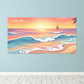 Toile Océan Calme en Mouvement (Insitu (Plancher de Bois))