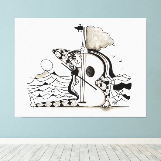 TOILE OCEAN CONCERT FOR SOFIA  (Insitu (Plancher de Bois))