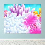 Toile Océan corallien (Insitu (Plancher de Bois))