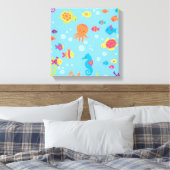 Toile Ocean Dreams Turtle and Fish Canvas Print (Insitu(Chambre))