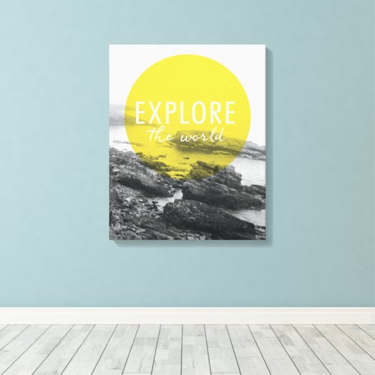 Toile Océan | Explorer La Devis Mondiale (Insitu (Plancher de Bois))