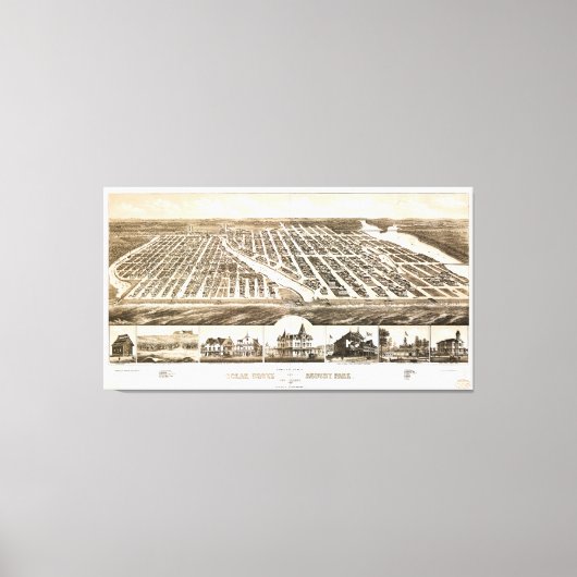 Toile Ocean Grove & Asbury Park, New Jersey (1881) (Recto)