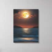 Toile Océan Lune Tranquille (Recto)