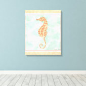 Toile Ocean Orange Seahorse (Insitu (Plancher de Bois))