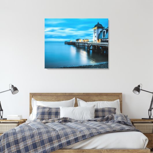 Toile Ocean Pier Lights – Tranquil Evening Reflections (Insitu(Chambre))