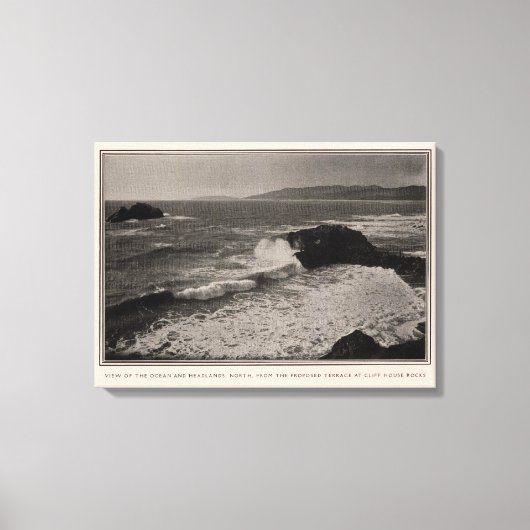 Toile Océan, promontoires de Cliff House Rocks (Recto)