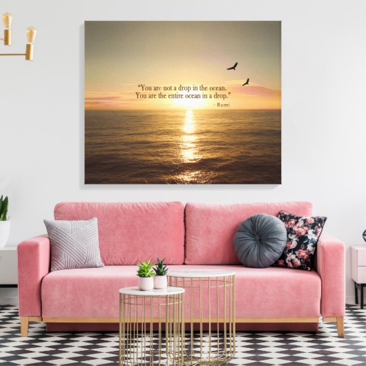 TOILE OCEAN SUNSET QUOTE (Insitu(Salon))