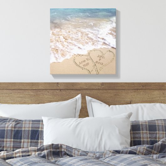 Toile océan turquoise coeur de plage tropicale (Insitu(Chambre))