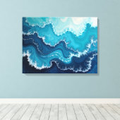 Toile Ocean Veins – Deep Sea Fluid 24"x18" Abstract (Insitu (Plancher de Bois))