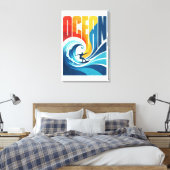 Toile OCEAN Wave Surfer – Retro Surf Lifestyle Art (Insitu(Chambre))