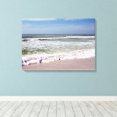 Toile Ocean Waves on Pink Sandy Beach (Insitu (Plancher de Bois))