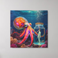 "Ocean's Silent Captive" - Portrait de pieuvre