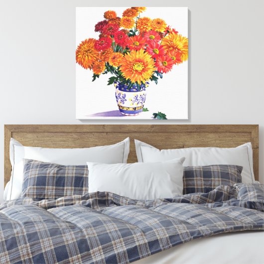 Toile Octobre Chrysanthèmes (Insitu(Chambre))
