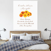 Toile Octobre Mois de naissance Fleur Marigold Elegant (Insitu(Chambre))