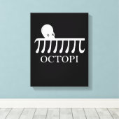 Toile Octopi - Funny Pi Octopus Math (Insitu (Plancher de Bois))