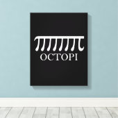 Toile Octopi - Funny Pi Octopus Math (Insitu (Plancher de Bois))