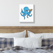 Toile Octopus avec livre (Insitu(Chambre))