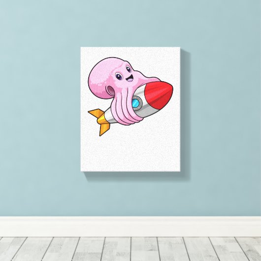 Toile Octopus avec Rocket (Insitu (Plancher de Bois))