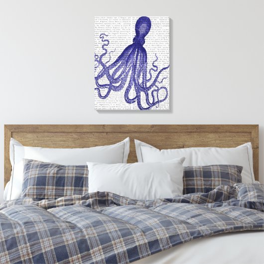 Toile Octopus bleu (Insitu(Chambre))