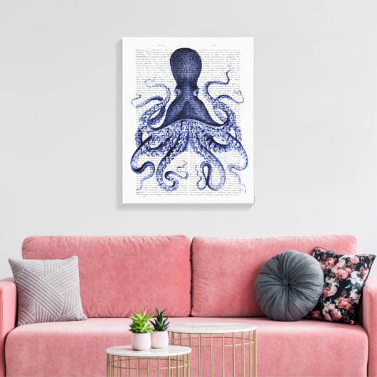 Toile Octopus bleu (Insitu(Salon))