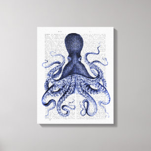 Toile Octopus bleu