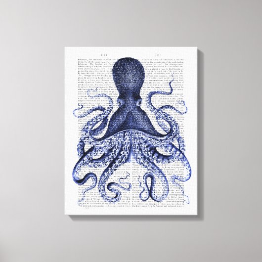 Toile Octopus bleu (Recto)