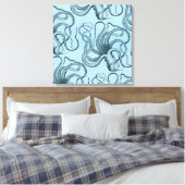 Toile Octopus bleu (Insitu(Chambre))