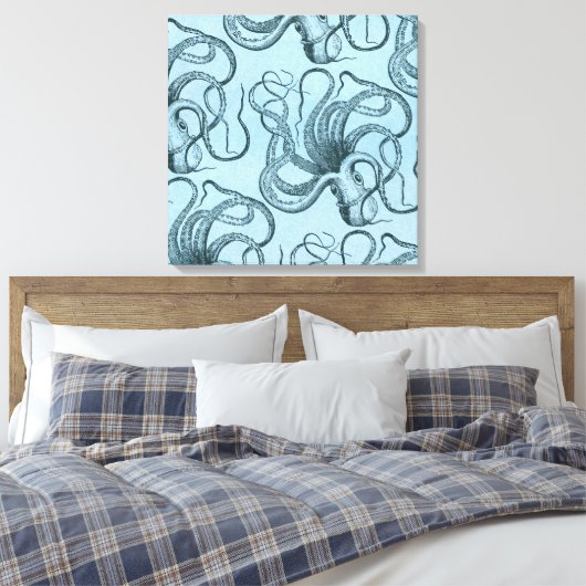Toile Octopus bleu (Insitu(Chambre))