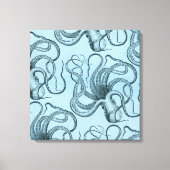 Toile Octopus bleu (Recto)