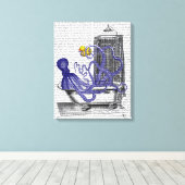 Toile Octopus dans le bain (Insitu (Plancher de Bois))