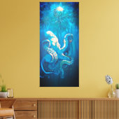 Toile Octopus doré (Insitu(Salon))