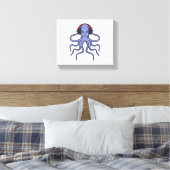 Toile Octopus en musique avec casque (Insitu(Chambre))
