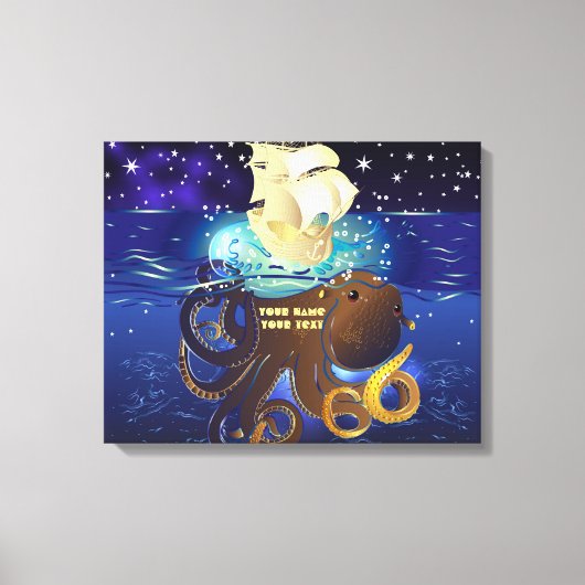 Toile Octopus Huge et Caravella (Recto)