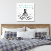 Toile Octopus Nautique Kraken une mer lisse jamais fait (Insitu(Chambre))