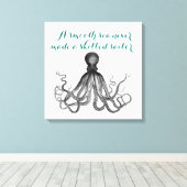 Toile Octopus Nautique Kraken une mer lisse jamais fait (Insitu (Plancher de Bois))