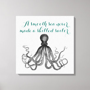 Toile Octopus Nautique Kraken une mer lisse jamais fait