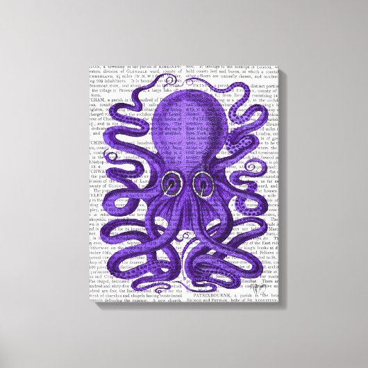 Toile Octopus pourpre (Recto)