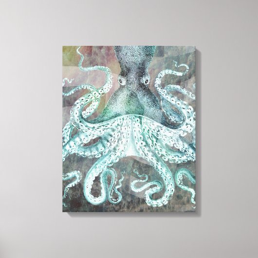 Toile Octopus Vintage nautique (Recto)