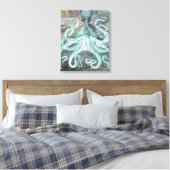Toile Octopus Vintage nautique (Insitu(Chambre))