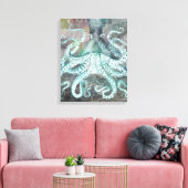 Toile Octopus Vintage nautique (Insitu(Salon))