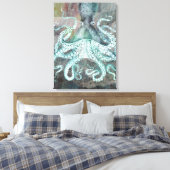 Toile Octopus Vintage nautique (Insitu(Chambre))