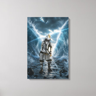 Toile Oda Nobunaga Armure de Samouraï Eau 16x24