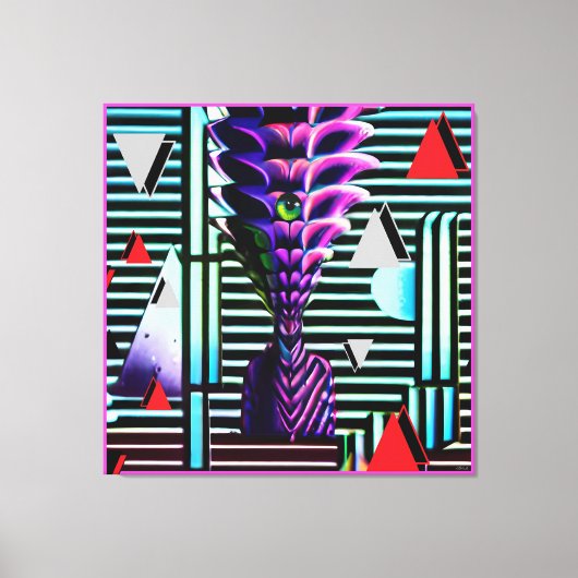 Toile Odd Tiki God at the Memphis Design Party (Recto)