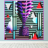 Toile Odd Tiki God at the Memphis Design Party (Insitu (Plancher de Bois))