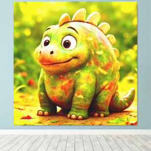 Toile OddFriends - Poster de Chubby Dino