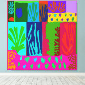 Toile Ode à la Collage de Matisse (Insitu (Plancher de Bois))