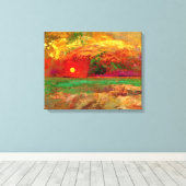 Toile Odilon Redon - Le coucher du soleil (Insitu (Plancher de Bois))