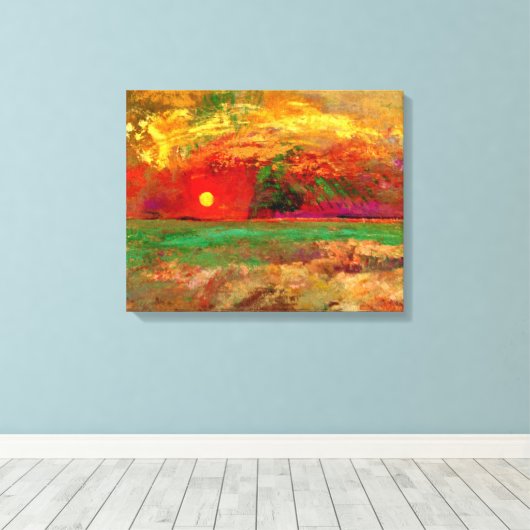 Toile Odilon Redon - Le coucher du soleil (Insitu (Plancher de Bois))